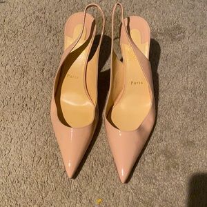 Christian Louboutin Nude Clare Slingback Size 10